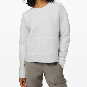 Lululemon Heather Speckled Black/ White All Afternoon Sweater Size Small Rare